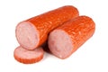Sausage, jess cold meats isolated Royalty Free Stock Photo