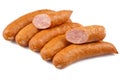 Sausage, jess cold meats isolated on white background