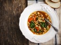 Sausage and kale soup Royalty Free Stock Photo