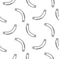 Sausage line icon seamless vector pattern.