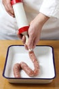 Sausage making Royalty Free Stock Photo