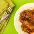 Sausage And Mashed Potatoes With Onion Gravy Royalty Free Stock Photo