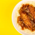 Sausage And Mashed Potatoes With Onion Gravy Royalty Free Stock Photo