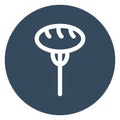 Sausage Outline bold Vector Icon which can be easily modified or Edited Royalty Free Stock Photo