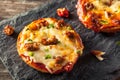 Sausage and Pepper Pizza Bagels