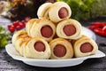 Sausage roll, Brazilian snack Royalty Free Stock Photo