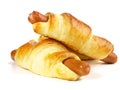 Isolated Sausage Rolls in Puff Pastry - Fast Food