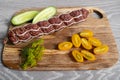 sausage salami with vegetables