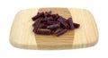 Sausage Snack Sticks Sliced Cutting Board Royalty Free Stock Photo