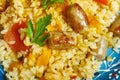 Sausage squash risotto