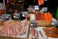 Sausages on Borough market in London