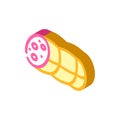 sausages food isometric icon vector illustration