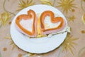 Sausages in the form of heart