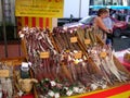 Sausages in french food market