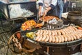 Sausages on the grill, traditional Argentinean food