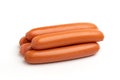 Sausages isolated on a white background Royalty Free Stock Photo