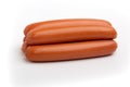 Sausages isolated on a white background Royalty Free Stock Photo