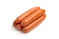 Sausages isolated on a white background Royalty Free Stock Photo