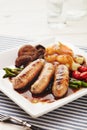 Sausages and Mash Royalty Free Stock Photo