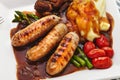 Sausages and Mash Royalty Free Stock Photo