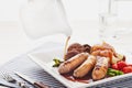 Sausages and Mash Royalty Free Stock Photo