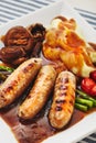 Sausages and Mash Royalty Free Stock Photo