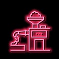 sausages production neon glow icon illustration