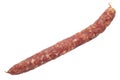 Sausages or salami. Pork or beef Kabanos sausage. Meat stick of Cabanos or Cabanossi Thin Dry Smoked Polish or Russian Sausage Royalty Free Stock Photo