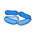 Sausages line icon. Royalty Free Stock Photo