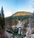 Saut du doubs in winter, Natural site of Franche-ComtÃÂ©, France