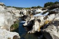 Sautadets Waterfalls on the Ceze river Royalty Free Stock Photo