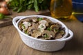Saute delicious mushrooms Turkish name; Mantar sote Royalty Free Stock Photo