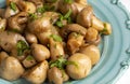Saute delicious mushrooms - Turkish name Mantar sote Royalty Free Stock Photo