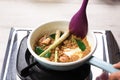 Saute Soto Spice and Herbs, Cooking Step by Step in the Kitchen Making Soto Kuning,