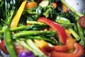 Sauted mixed vegetables food photography recipe idea Royalty Free Stock Photo