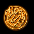 sauteed carrot neon glow icon illustration Royalty Free Stock Photo