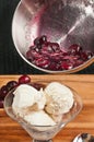 Sauteed cherries jubilee