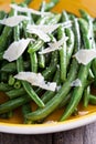 Sauteed green beans on big plate Royalty Free Stock Photo