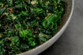 Sauteed kale plant