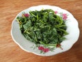 Sauteed potato leaves