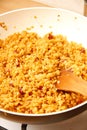 Sauteed quinoa in white bowl in the kitchen Royalty Free Stock Photo