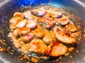 Sauteing Rabbit Livers and Kidneys