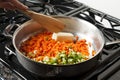 Sauteing Vegetables Royalty Free Stock Photo