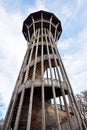 Sauvabelin Spiral Wooden Tower Against blue sky , Lausanne, Switzerland