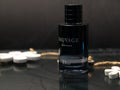 SAUVAGE Parfum by Dior. Aftershave Perfume Fragrance for Men by French Fashion House Christian Dior. Usa, March 2020 Royalty Free Stock Photo