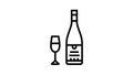 sauvignon blanc white wine line icon animation