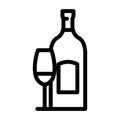 sauvignon blanc white wine line icon vector illustration