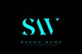 SAV abstract letter logo design Royalty Free Stock Photo