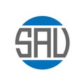 SAV letter logo design on white background. SAV creative initials circle logo concept. SAV letter design Royalty Free Stock Photo