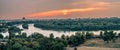 The Sava river viewed from Kalemegdan Castle Royalty Free Stock Photo